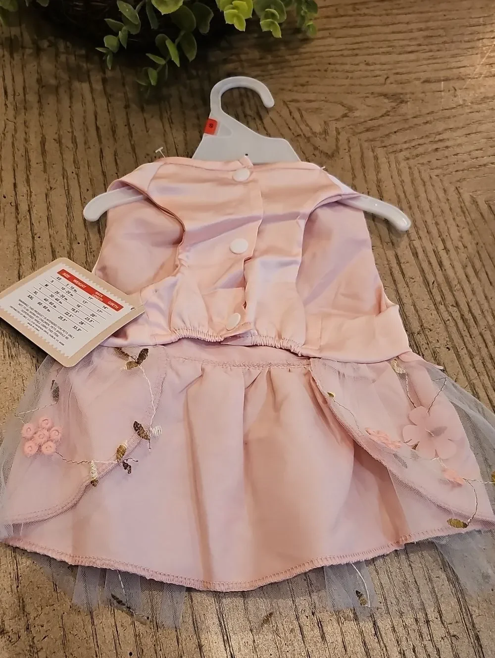 Dog Floral Tulle Dress Size S NWT- Light Pink